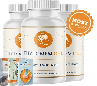 Three bottles of Phytomem One chewable tablets with the free e-books