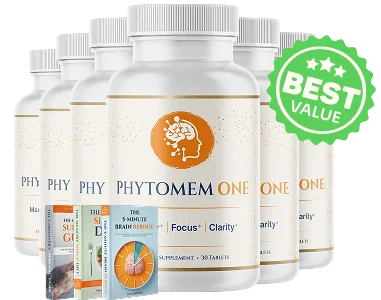 Six bottles of Phytomem One chewable tablets with the free e-books